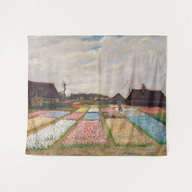 Vincent van Gogh - Flower Beds in Holland Tapestry (Front (Horizontal))