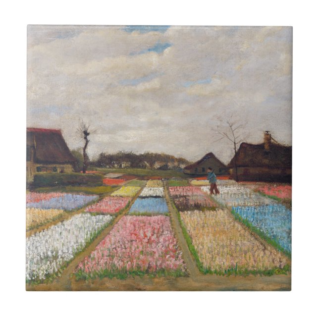 Vincent van Gogh - Flower Beds in Holland Tile (Front)