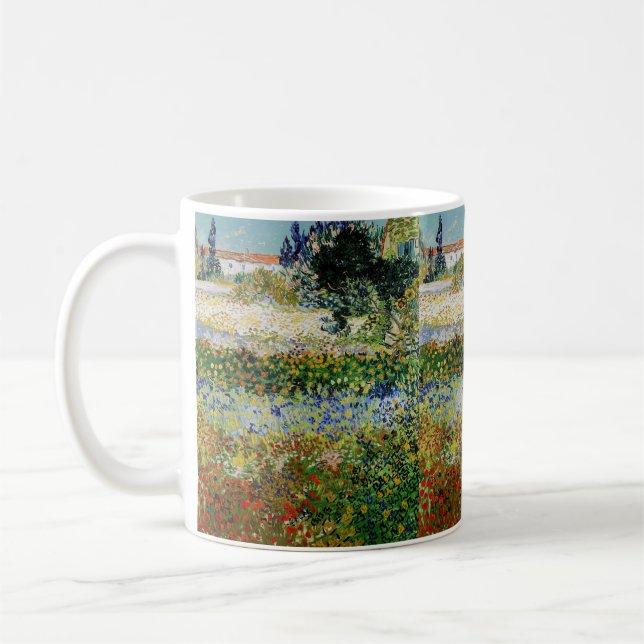 Vincent van Gogh - Flowering Garden Coffee Mug (Left)