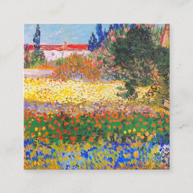 Vincent Van Gogh Flowering Garden Enclosure Card (Front)