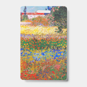 Vincent Van Gogh Flowering Garden ID Badge