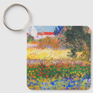 Vincent Van Gogh Flowering Garden Key Ring