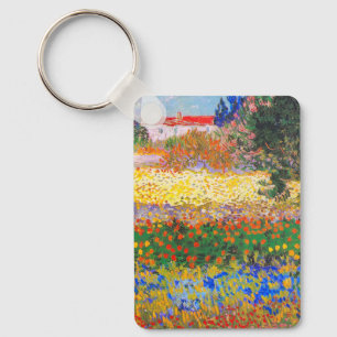 Vincent Van Gogh Flowering Garden Key Ring