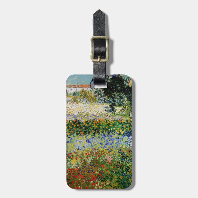 Vincent van Gogh - Flowering Garden Luggage Tag (Front Vertical)