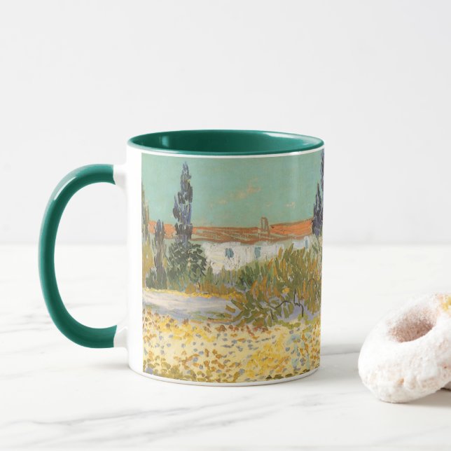 Vincent van Gogh - Flowering Garden Mug (With Donut)