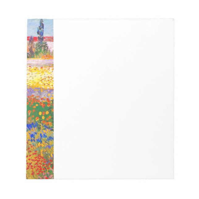 Vincent Van Gogh Flowering Garden Notepad (Front)