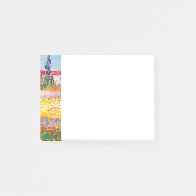 Vincent Van Gogh Flowering Garden Post-it Notes (Front)