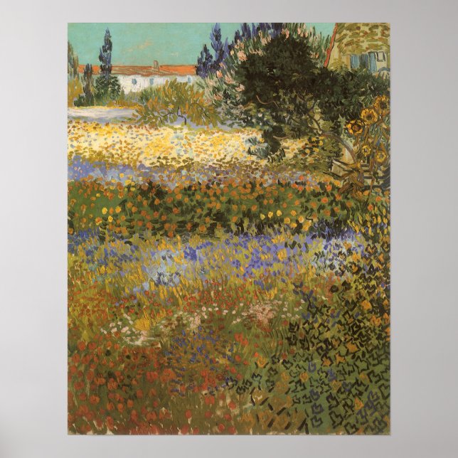 Vincent van Gogh - Flowering Garden Poster (Front)