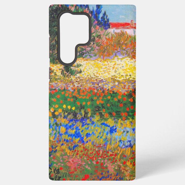 Vincent Van Gogh Flowering Garden Samsung Galaxy S22 Ultra Case (Back)