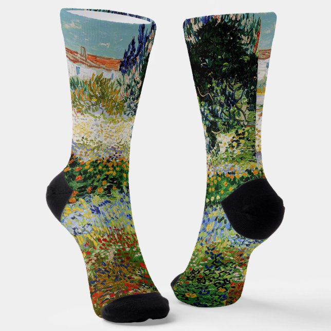 Vincent van Gogh - Flowering Garden Socks (Angled)