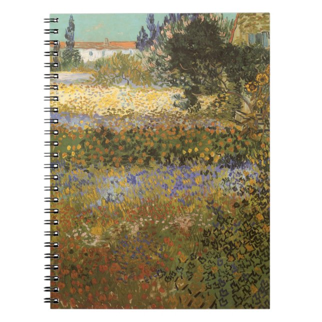 Vincent van Gogh - Flowering Garden Spiral Notebook (Front)