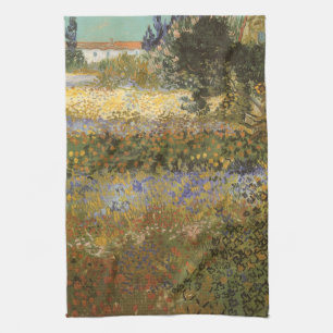 Vincent van Gogh - Flowering Garden Tea Towel