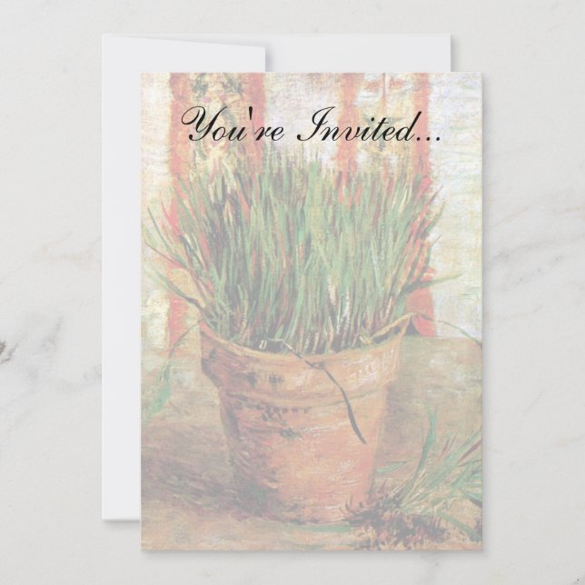 Vincent Van Gogh - Flowerpot With Chives Invitation (Front)