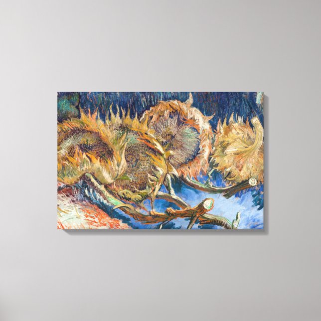 Vincent van Gogh - Four Cut Sunflowers Canvas Print (Front)