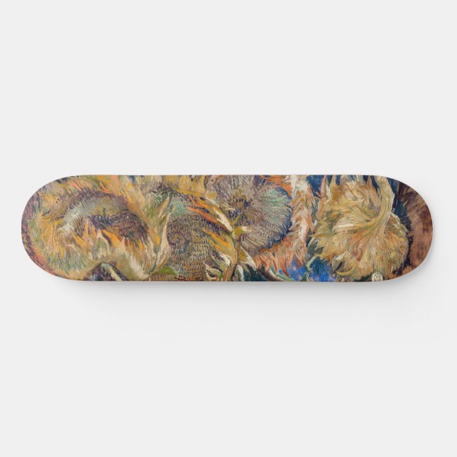 Vincent van Gogh - Four Cut Sunflowers Skateboard (Horz)