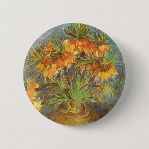 Vincent van Gogh - Fritillaries in a Copper Vase 6 Cm Round Badge