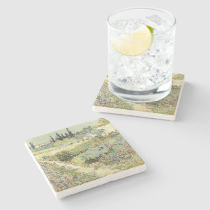 Vincent Van Gogh Garden at Arles 1888 Stone Coaster