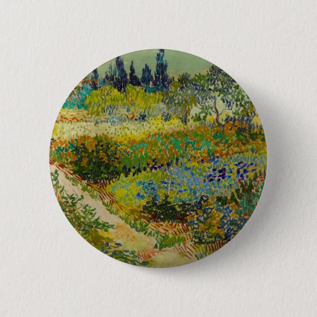 Vincent Van Gogh Garden at Arles 6 Cm Round Badge (Front)