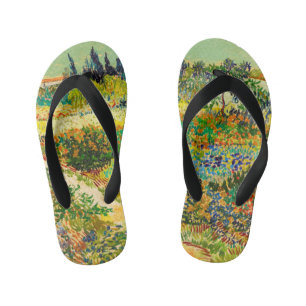 Vincent Van Gogh Garden at Arles Button Kid's Jandals