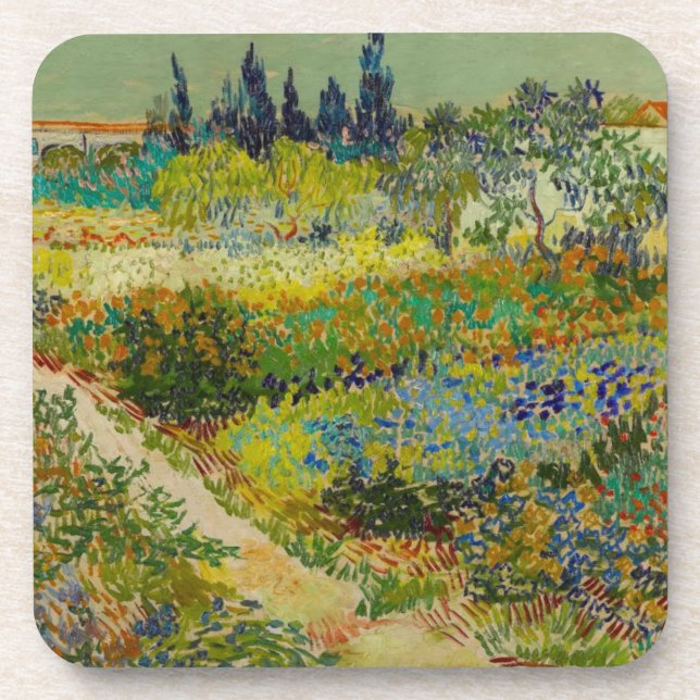 Vincent Van Gogh Garden at Arles Coaster (Front)