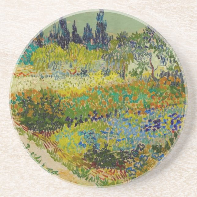 Vincent Van Gogh Garden at Arles Coaster (Front)