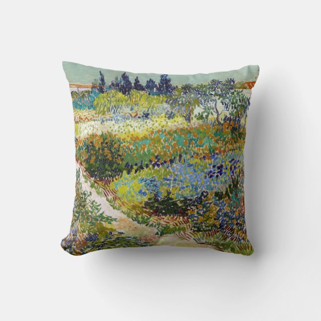 Vincent van Gogh Garden at Arles Cushion (Front)