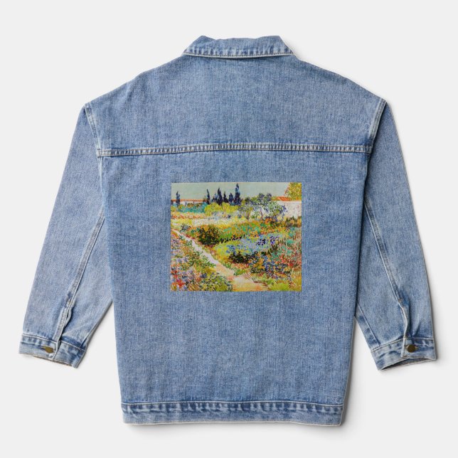 Vincent van Gogh - Garden at Arles Denim Jacket (Back)