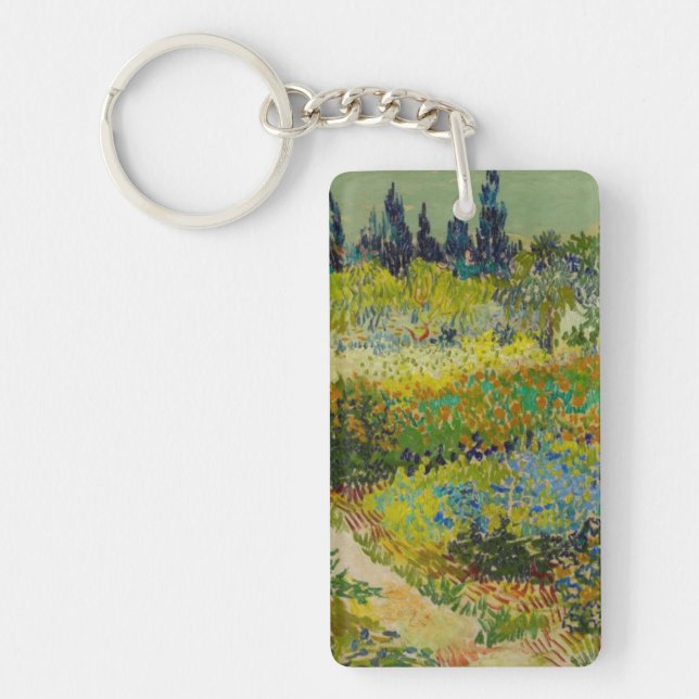 Vincent Van Gogh Garden at Arles Key Ring (Front)