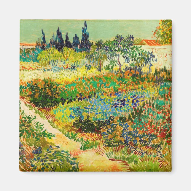 Vincent Van Gogh Garden at Arles Magnet (Front)