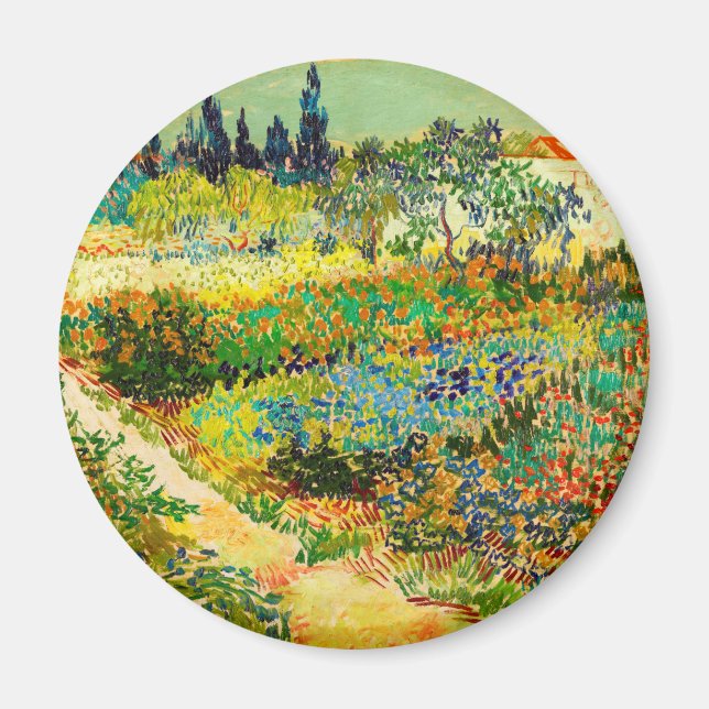 Vincent Van Gogh Garden at Arles Magnet (Front)