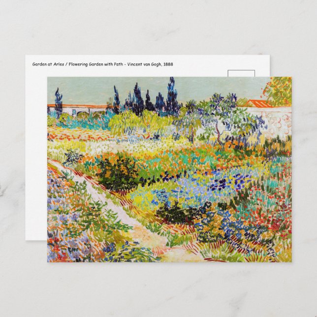 Vincent van Gogh - Garden at Arles Postcard (Front/Back)