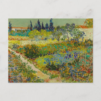 Vincent Van Gogh Garden at Arles Postcard