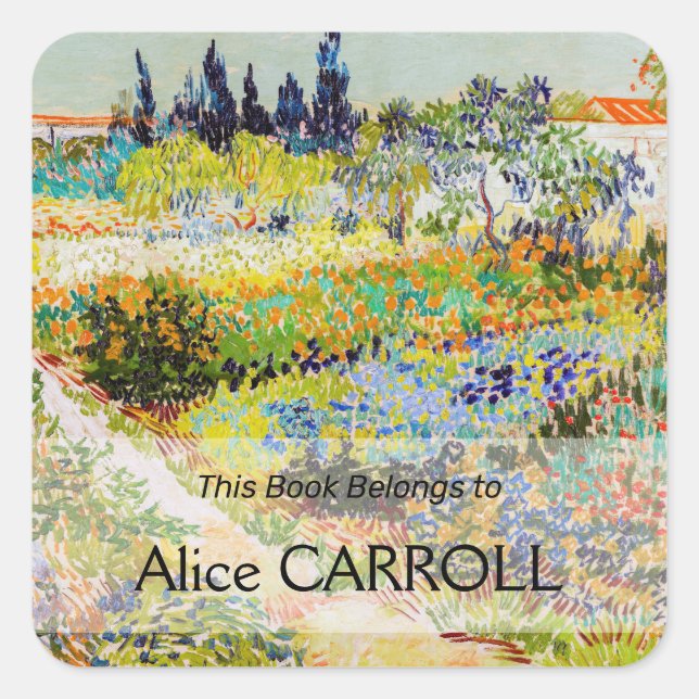 Vincent van Gogh - Garden at Arles Square Sticker (Front)