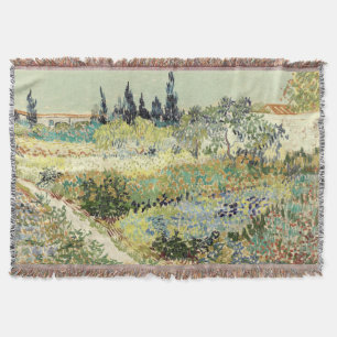 Vincent Van Gogh Garden at Arles Throw Blanket