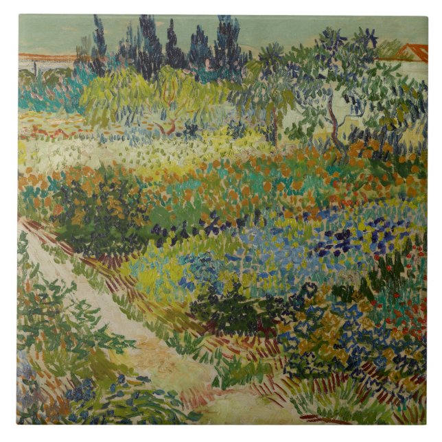 Vincent van Gogh - Garden at Arles Tile (Front)