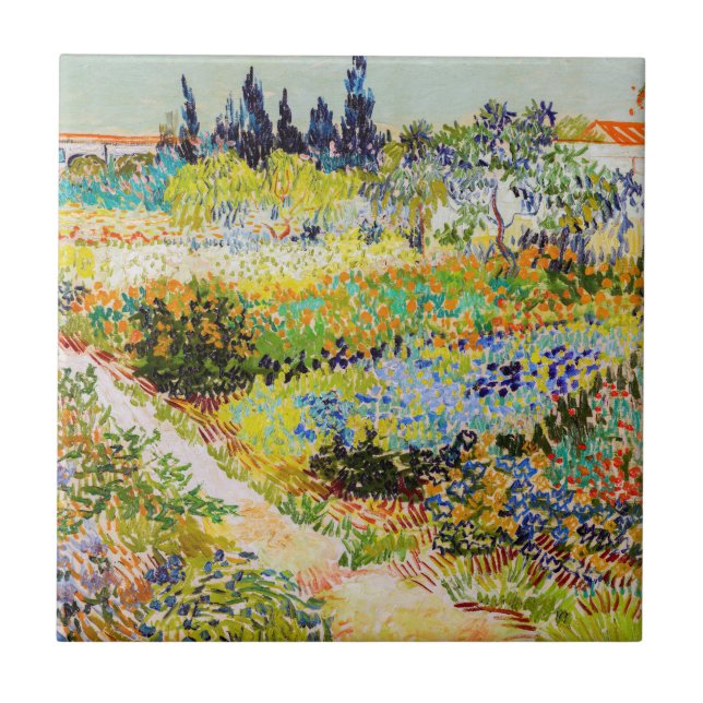 Vincent van Gogh - Garden at Arles Tile (Front)