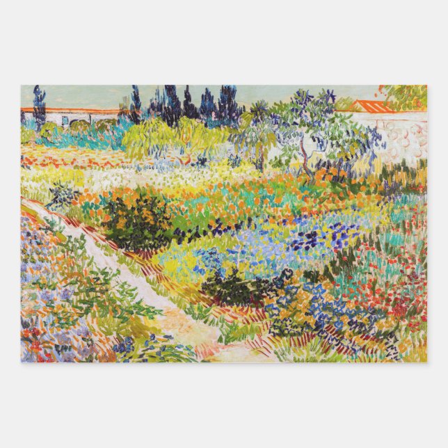 Vincent van Gogh - Garden at Arles Wrapping Paper Sheet (Front)