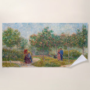 Vincent van Gogh - Garden in Montmarte with Lovers Beach Towel