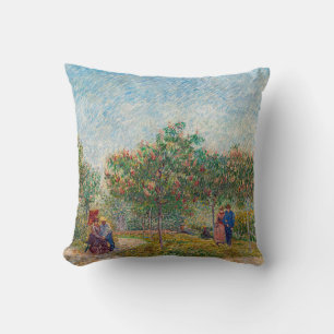 Vincent van Gogh - Garden in Montmarte with Lovers Cushion