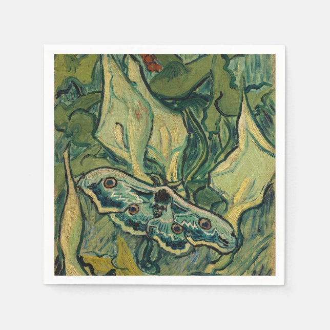 Vincent van Gogh - Giant Peacock Moth Napkin (Front)