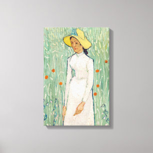 Vincent van Gogh - Girl in White Canvas Print
