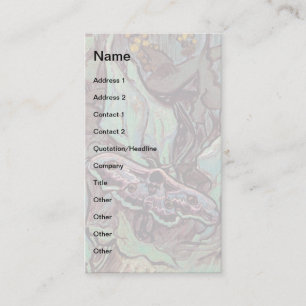 Vincent Van Gogh - Great Peacock Moth Fine Art Business Card
