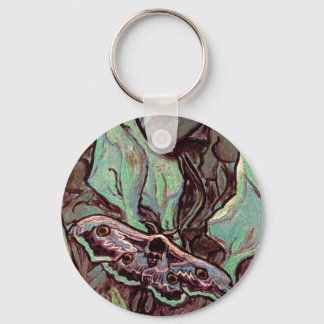 Vincent Van Gogh - Great Peacock Moth Fine Art Key Ring
