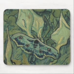 Vincent van Gogh - Great Peacock Moth Mouse Pad<br><div class="desc">Great Peacock Moth (1889) by Vincent van Gogh is a vintage fine art still life post impressionism nature painting. An insect, the Emperor Moth, in a spring garden with Calla Lily flowers and other plants. Van Gogh called it a 'death's-head moth' and painted a skull on the back of its...</div>