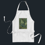 Vincent van Gogh - Great Peacock Moth Standard Apron<br><div class="desc">Great Peacock Moth (1889) by Vincent van Gogh is a vintage fine art still life post impressionism nature painting. An insect, the Emperor Moth, in a spring garden with Calla Lily flowers and other plants. Van Gogh called it a 'death's-head moth' and painted a skull on the back of its...</div>