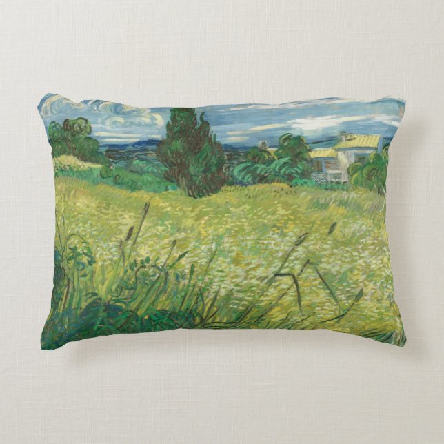 Vincent van Gogh - Green Field Decorative Cushion (Front)
