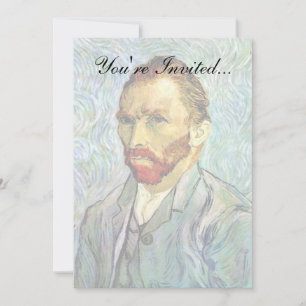 Vincent Van Gogh - Green Self-Portrait Fine Art Invitation