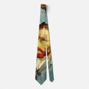 Vincent Van Gogh - Green Self-Portrait Fine Art Tie