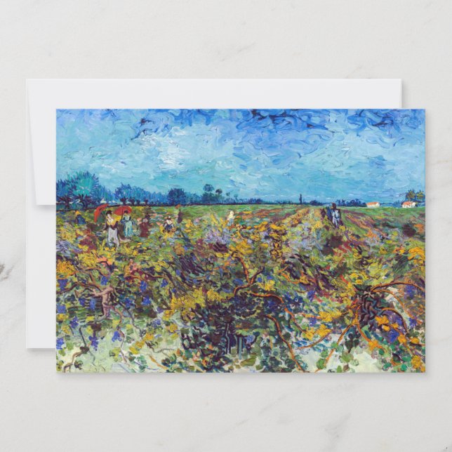Vincent van Gogh - Green Vineyard Invitation (Front)