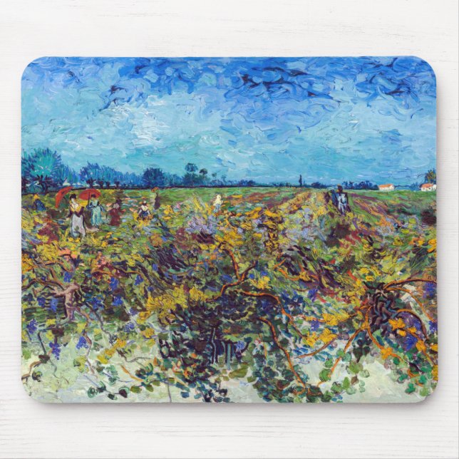 Vincent van Gogh - Green Vineyard Mouse Pad (Front)